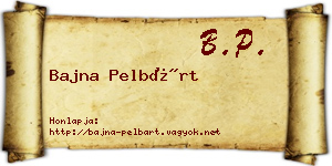 Bajna Pelbárt névjegykártya